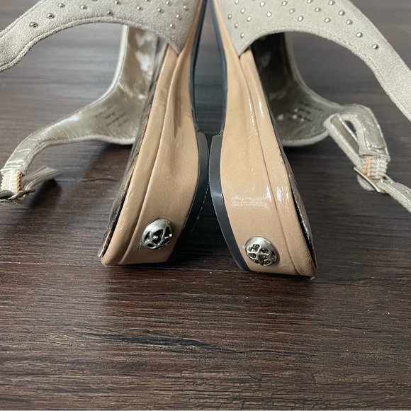 Sam Edelman Idahlia Leather Sling Back Studded Flats, Size 7.5 - Picture 8 of 9